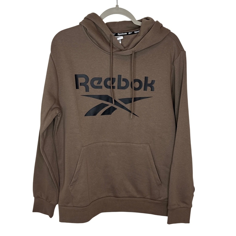 Reebok Core Hoodie Trek Grey Men's M Medium Logo Pullover‎ Sweatshirt